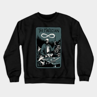 The Magician Skeleton Skull Tarot Card Crewneck Sweatshirt